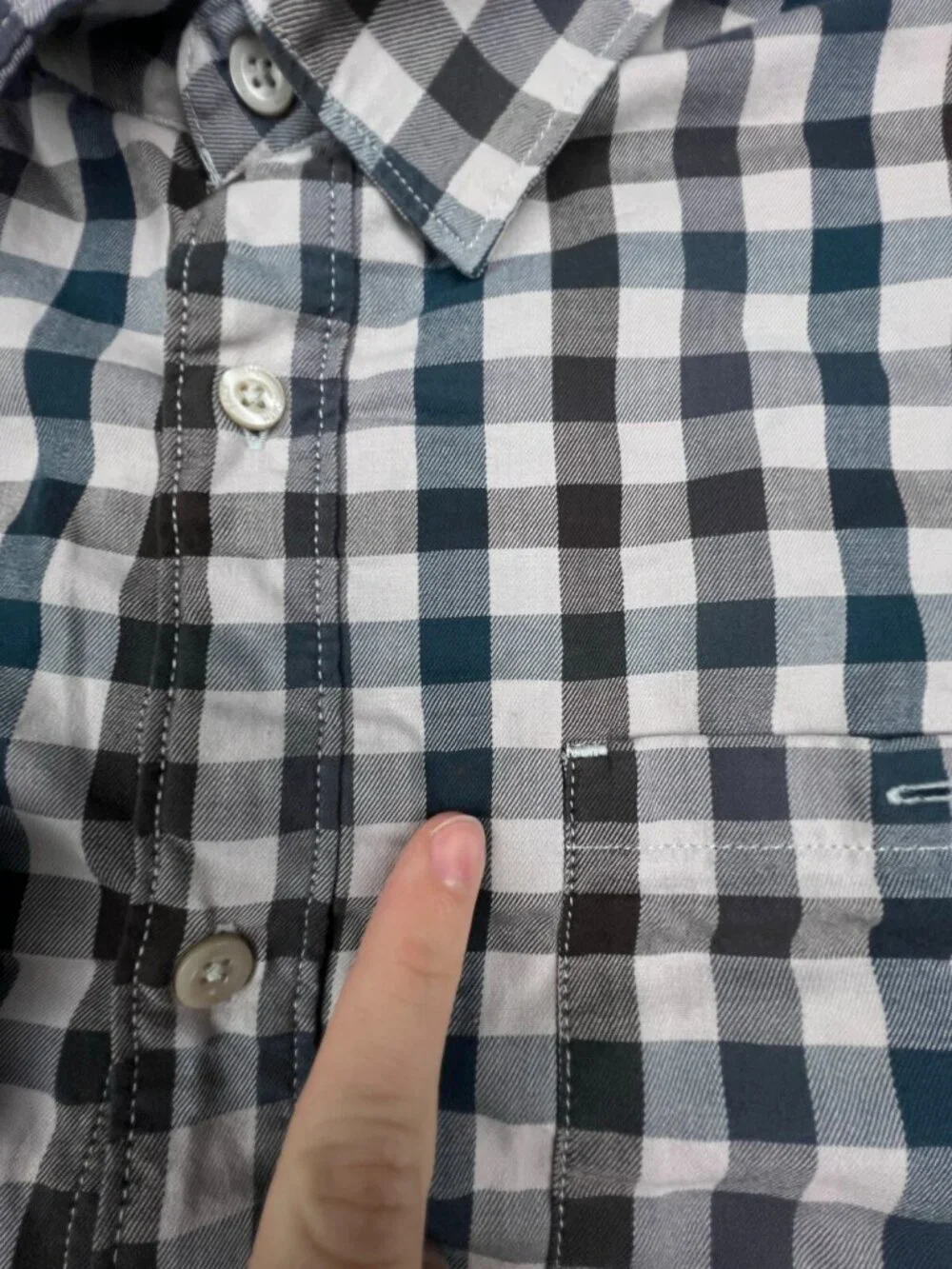 The North Face Button Up Shirt Men 2XL Gray Check Cotton Long Sleeve Lightweight